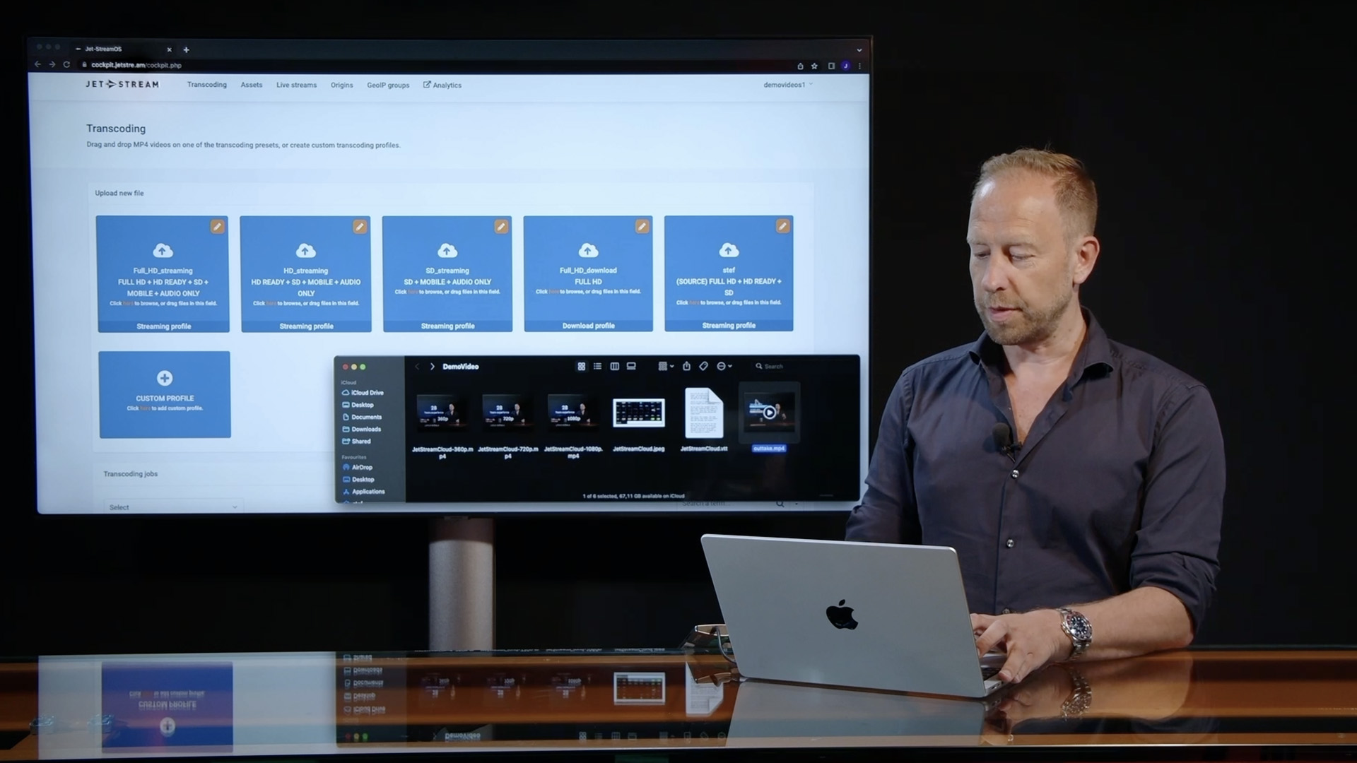 How to upload and transcode a video