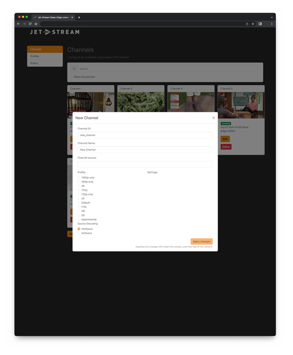 MaelStrom OTT installation