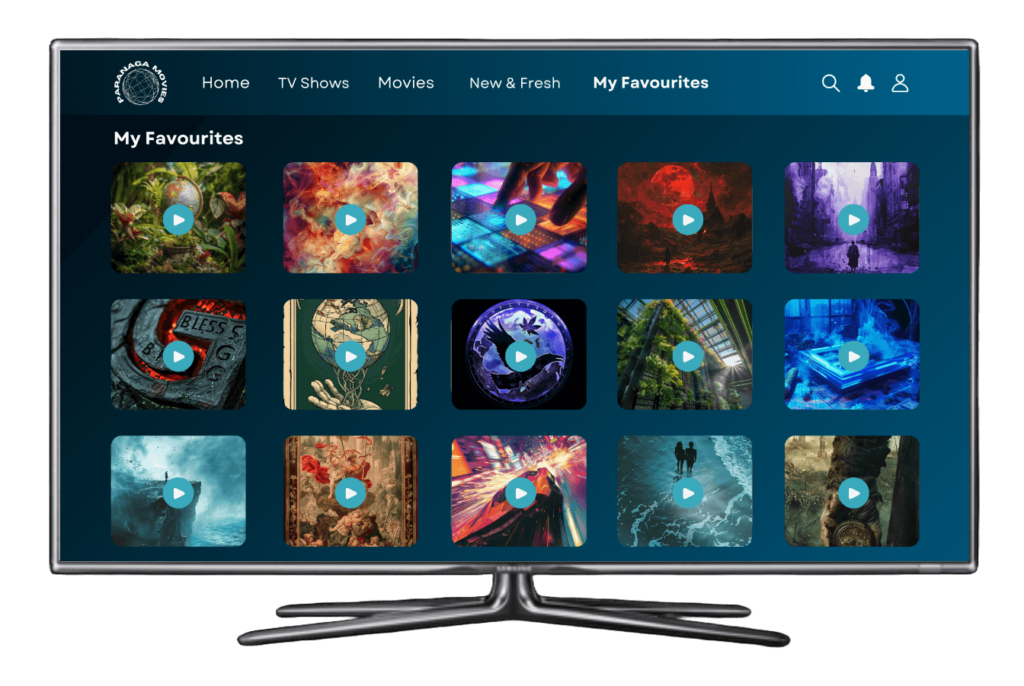 OTT website with 'Favourites' tab