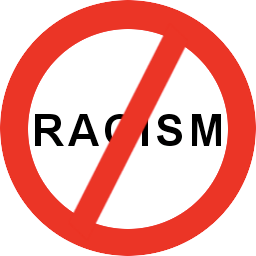 [Racism] Photo via Wikipedia Commons under the Creative Commons license [http://commons.wikimedia.org/wiki/File:No-racism.png]