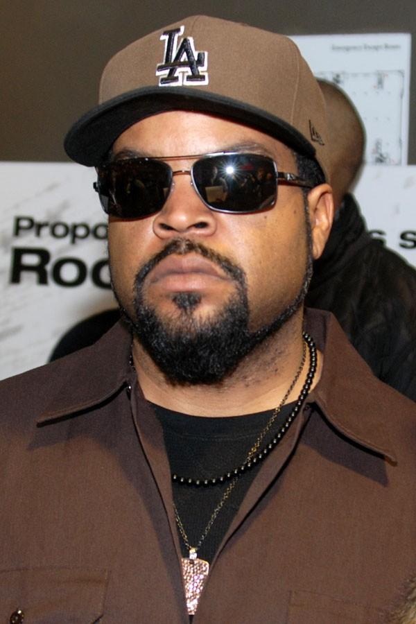 Ice Cube, one of the original members of N.W.A. Played by his son, O’Shea Jackson in the film Straight Outta Compton. Photo via Wikimedia Commons under the Creative Commons license.   (https://upload.wikimedia.org/wikipedia/commons/2/2c/Ice-Cube_2014-01-09-Chicago-photoby-Adam-Bielawski.jpg)