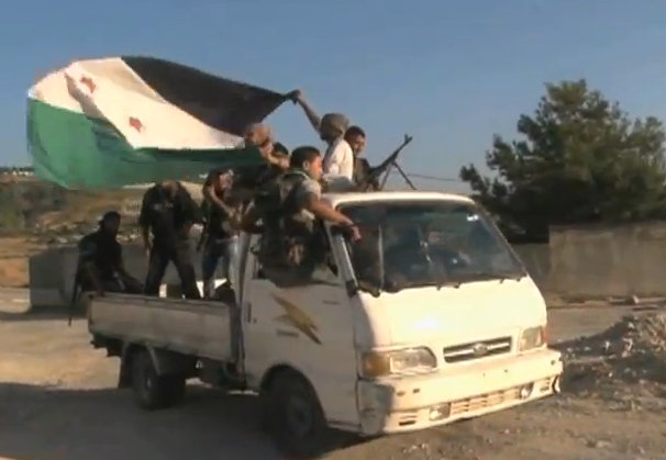 Syrian Rebels move to battle Assads regime in Syria. Photo taken under Public Domain via Wikimedia Commons