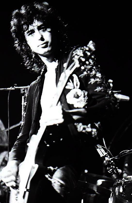 Jimmy Page playing his Number One Gibson Les Paul guitar.
