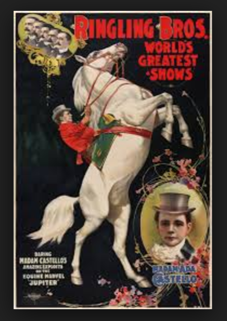 Vintage Ringling Brothers Circus Poster. Labeled for reuse