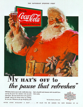 The Coke Santa. Photo used under the creative commons license.