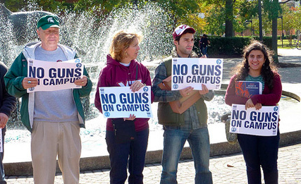 Students who believe in strict gun control. Photo via google under the creative commons license 