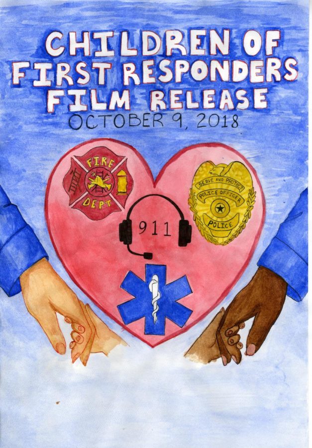 This is an art piece by senior Taya Carlson, for the First Responders Art Contest (Oct. 9, 2018).