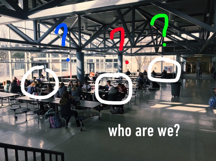 A picture of the AAHS cafeteria taken during an S4 study hall, showing division of the students.