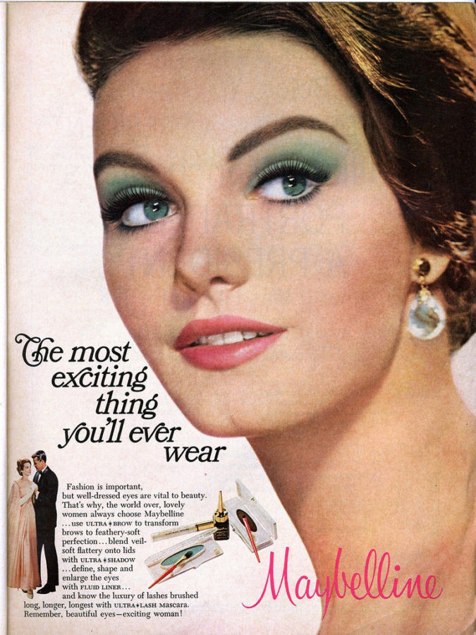 A Maybelline Cosmetics advertisement from 1967 for The most exciting thing youll ever wear campaign. Photo Courtesy of flickr. 