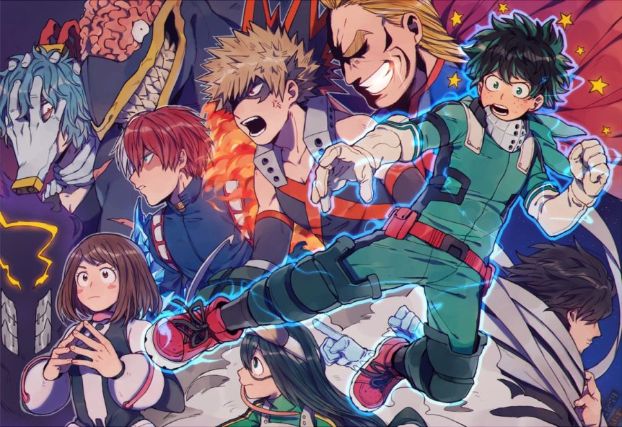 A+collage+of+My+Hero+Academia+characters.+Labeled+for+reuse+by+mepixels.com