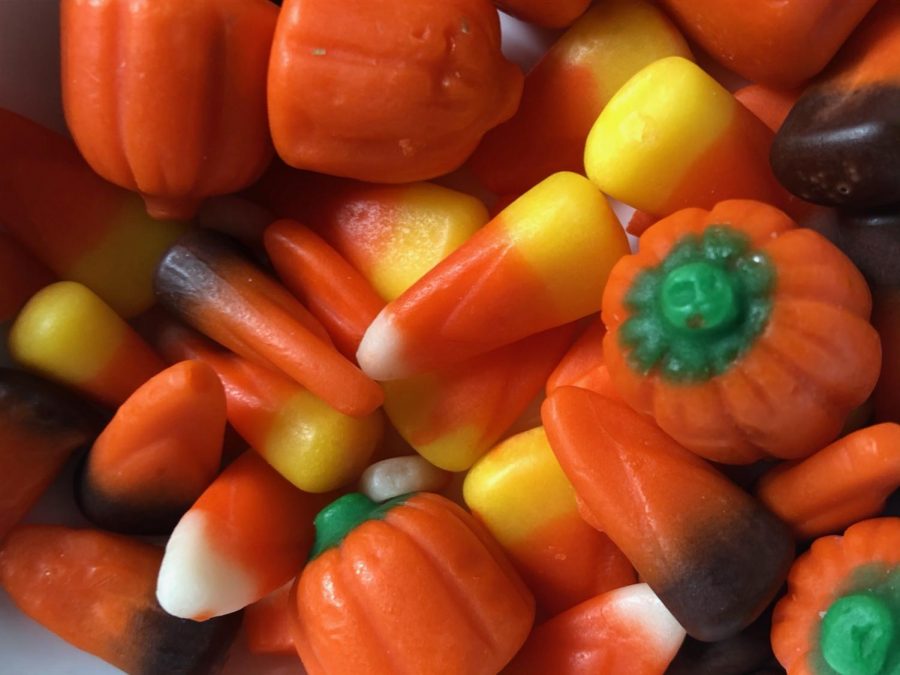 The 3 main types of candy corn including the original, the pumpkins, and the chocolate flavor 