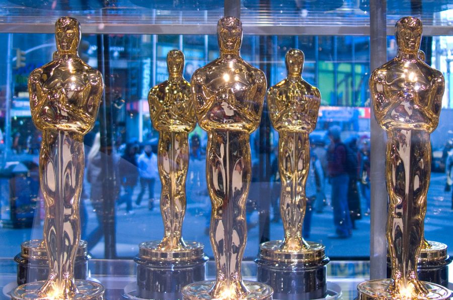 Several Oscar trophies await their new holders. Photo credit: Flickr.