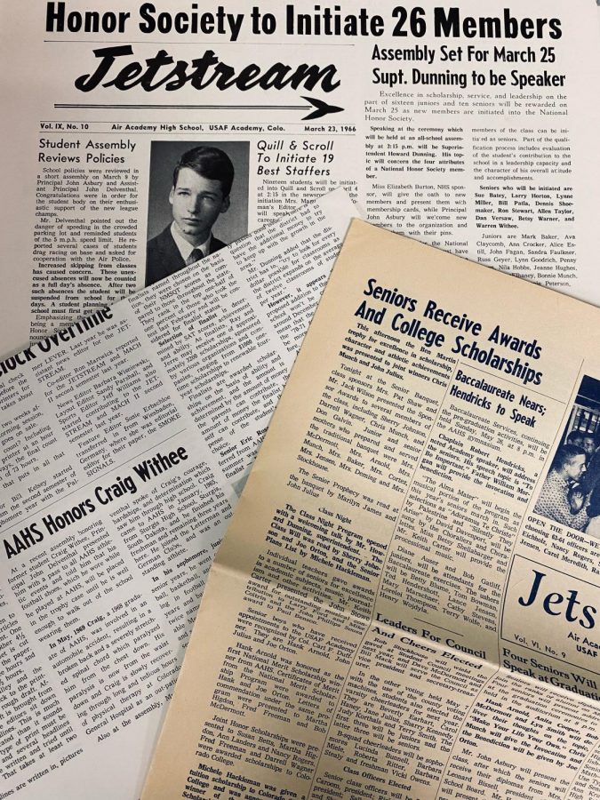 Previous Jetstream Journal newspapers are reviewed from preserved collections. Photo was taken by Copy Editor, Savannah Braden. 
