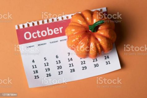 October  calendar with Pumpkin