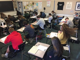 Numerous AP students are taking their fall final, which is a very stressful situation. 