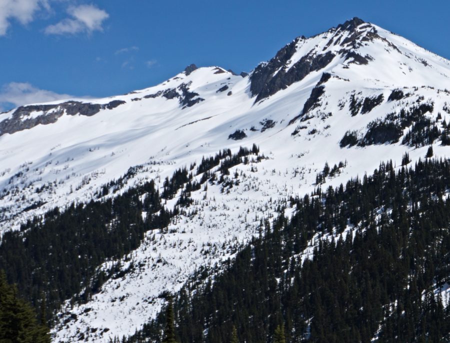 An image of a snow covered North Star Mountain. Labeled for reuse by Wikimedia Commons.