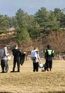 Eagle View football players getting prepared for their spring clinic.