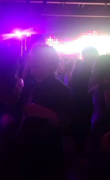 Senior Elijah Hildy grooves on the dance floor at prom